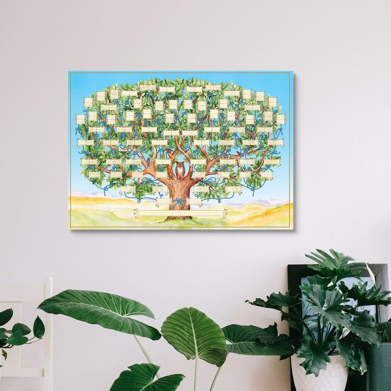 Tableau d'arbre généalogique r - Family Tree Print avis et prix