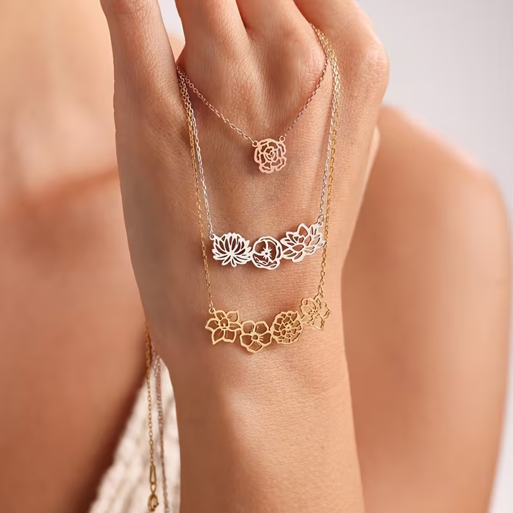Collier personnalisé avec fleu - Birth Flower Necklace avis et prix