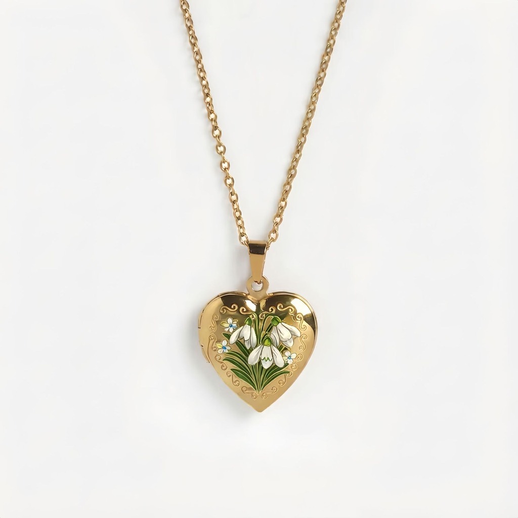 Collier avec pendentif en form - Birth Flower Necklace avis et prix
