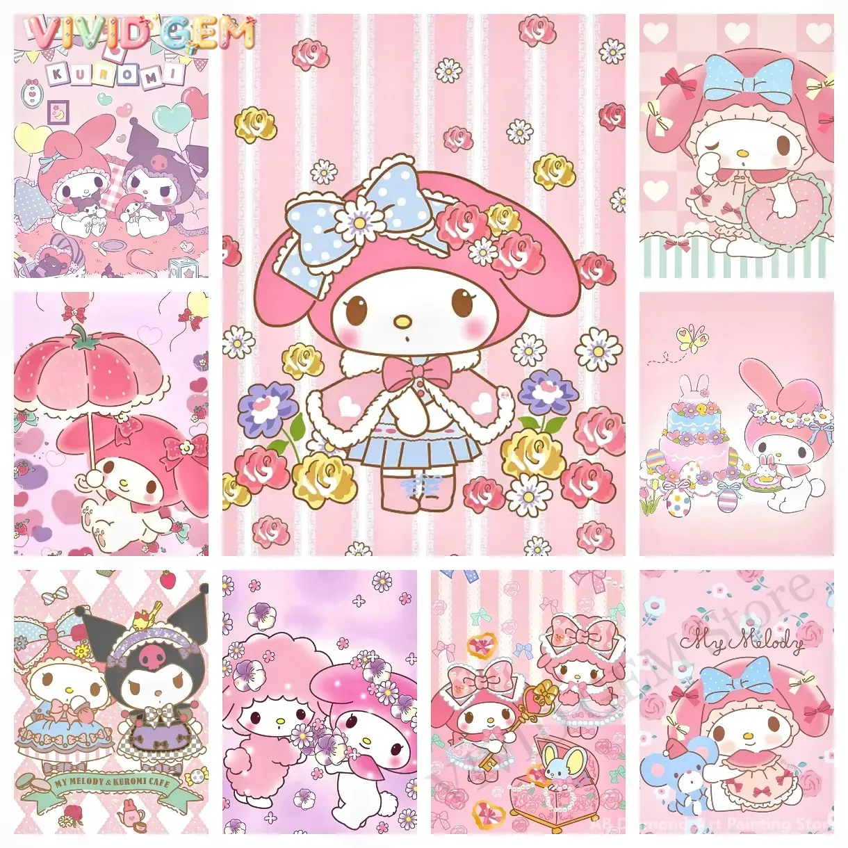 Peinture au diamant My Melody  - Photo Mosaic Print avis et prix